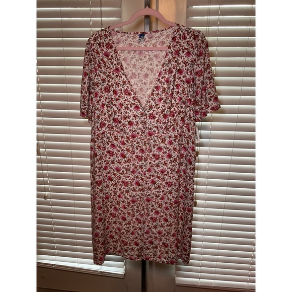 Old Navy Floral Dress V-Neck Short Sleeve Casual Summer Dress XXL - Picture 2 of 11